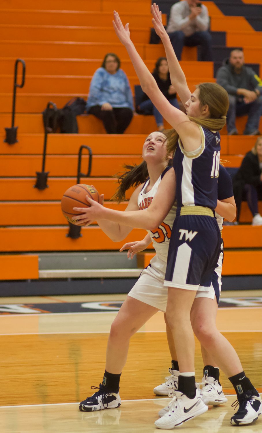 Katie Rice led the Chargers with 6 points in their 66-18 loss vs Tri-West.